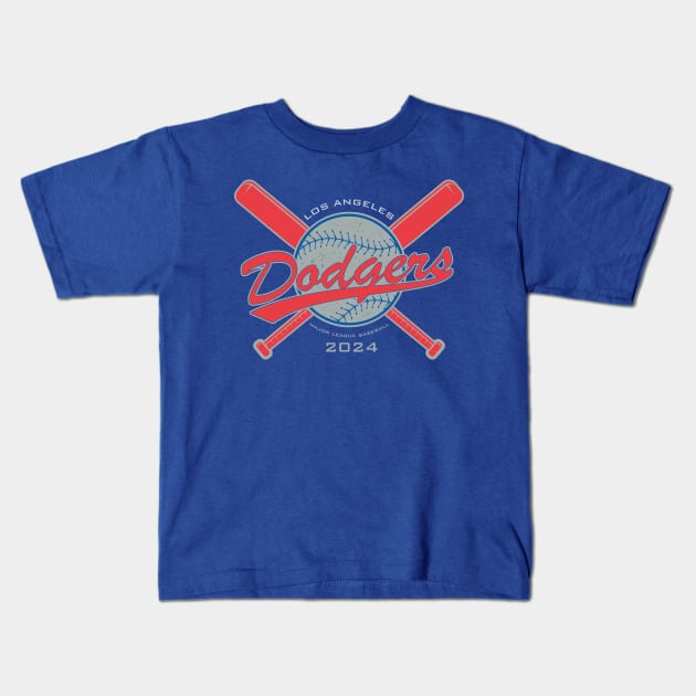 Dodgers 24 Kids T-Shirt by Nagorniak